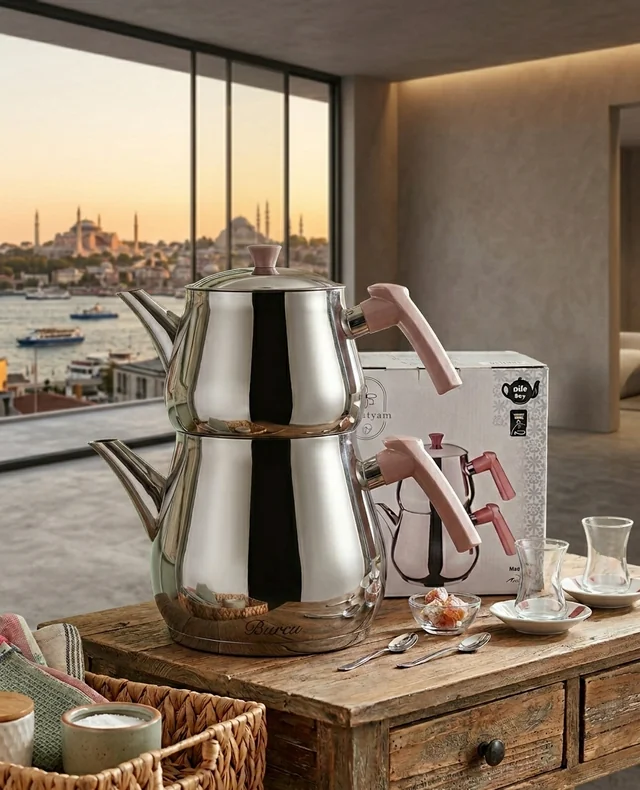 Paslanmaz Çelik Çaydanlık 1 Adet