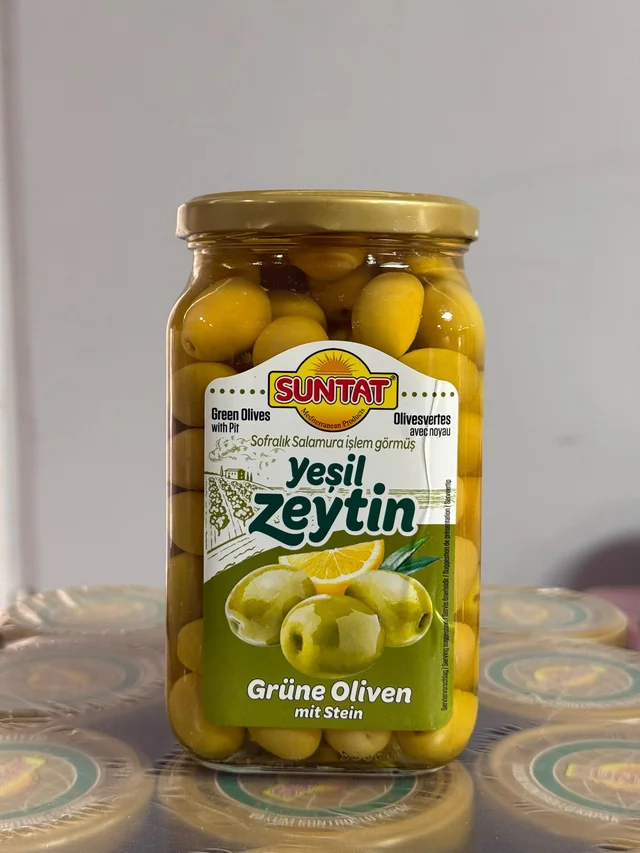 Sofralık Salamura İşlem Görmüş Yeşil Zeytin